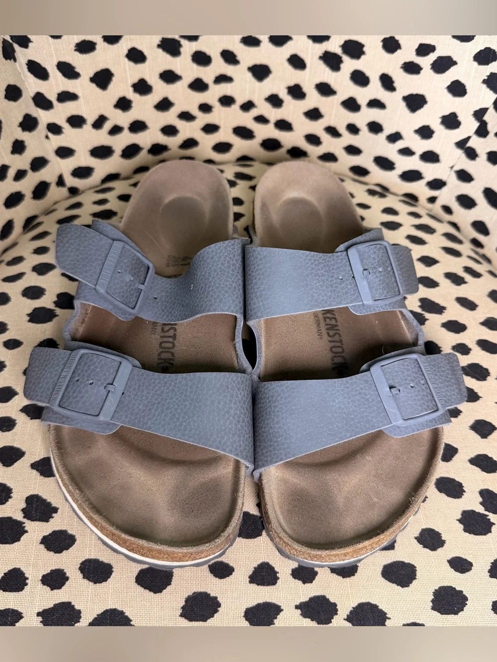 Birkenstock Arizona Two-Strap Sandals in Matte Slate Gray